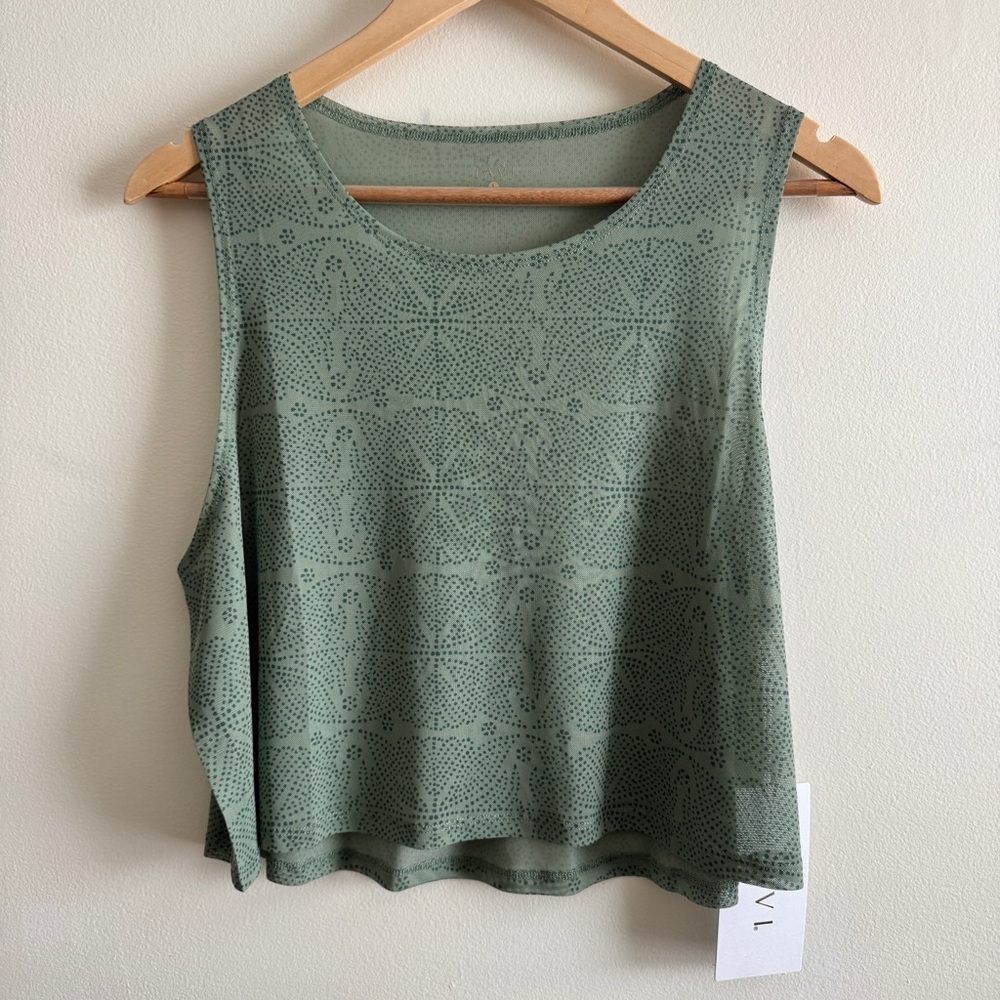 NWT Tavi Flatter Flow Hi Lo Tank in Sage Batik